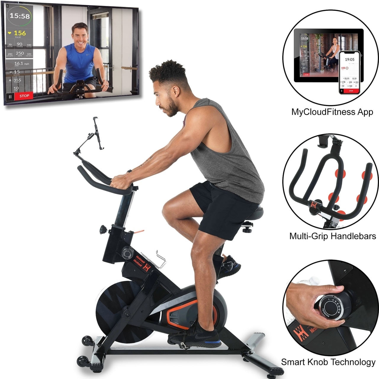 Women s Health Men s Health Eclipse Bluetooth Indoor Cycling Bike with MyCloudFitness App Bed Bath Beyond 31974509