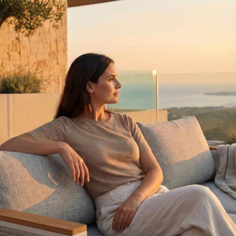 Arvin 4-Piece Outdoor Patio Conversation Set in Aluminum with Olefin Fabric Cushions Sintered Stone Rectangular Coffee Table