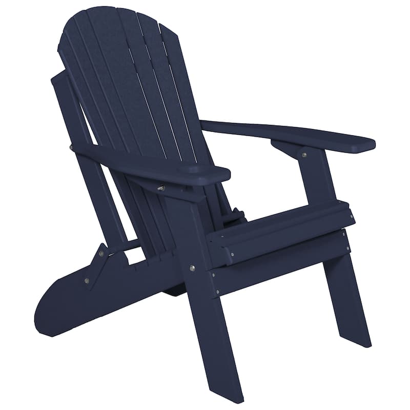Eagle Collection Poly Folding Adirondack Chair - Patriot Blue