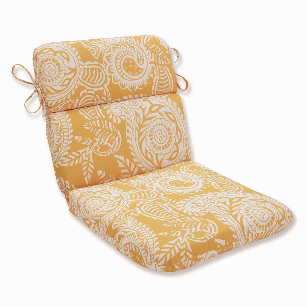 Pillow Perfect Outdoor Indoor Addie Egg Yolk Rounded Corners