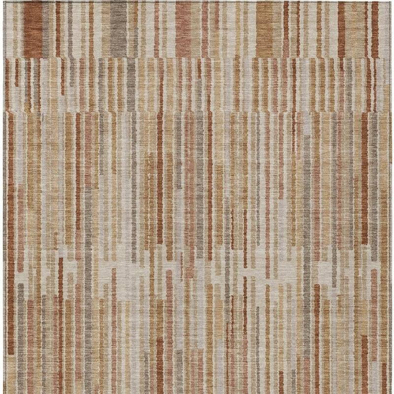 HomeRoots Striped Transitional Rectangle Outdoor Rug