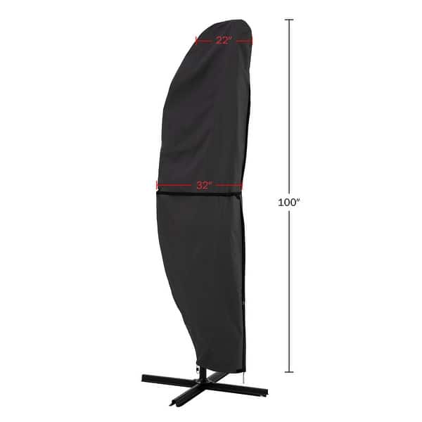 Offset Outdoor Umbrella Cover HeavyDuty Waterproof Protection for Banana Frame Umbrellas by
