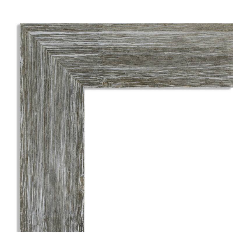Amanti Art Fencepost Brown Narrow Framed Dry Erase Magnetic Board
