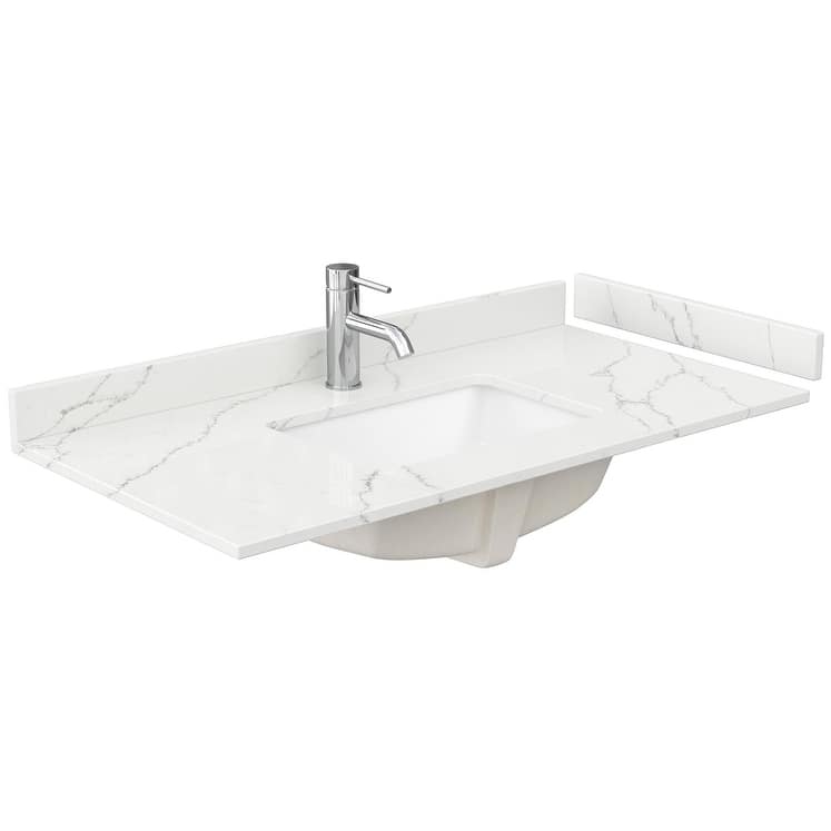 Wyndham Collection WCF292942S-QTZ-UNSMXX Miranda 42" Free Standing