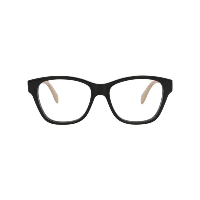 Alexander McQueen Square-Frame Acetate Optical Frames - Black Black Transparent - Black