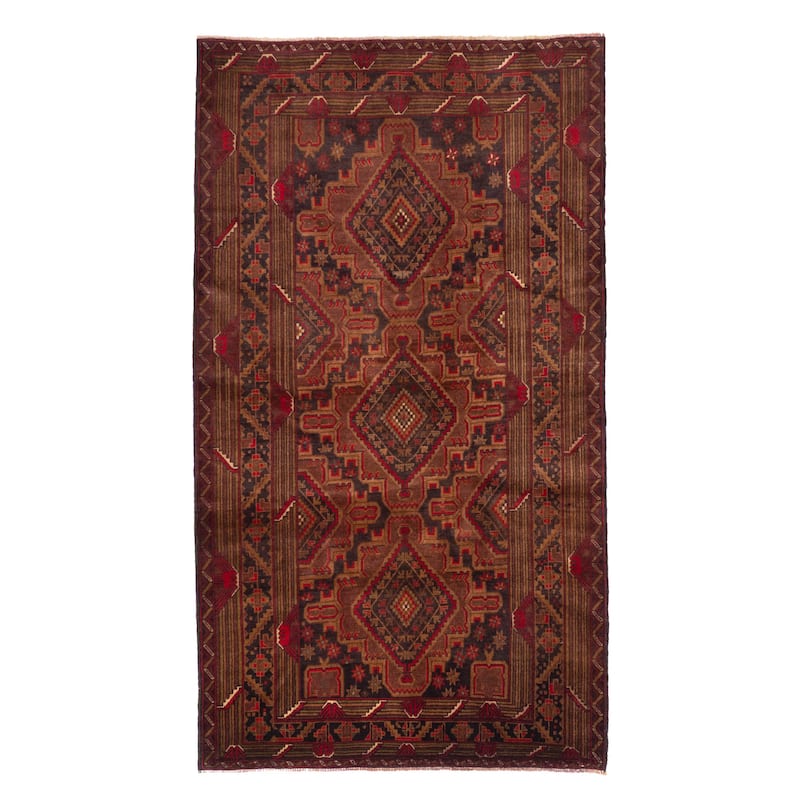 ECARPETGALLERY Hand-knotted Teimani Brown Wool Rug - 3'9 x 6'9