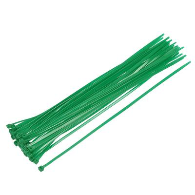 Cable Zip Ties Self-Locking Nylon Tie Wraps Green 40pcs - 400mm x 4.8mm