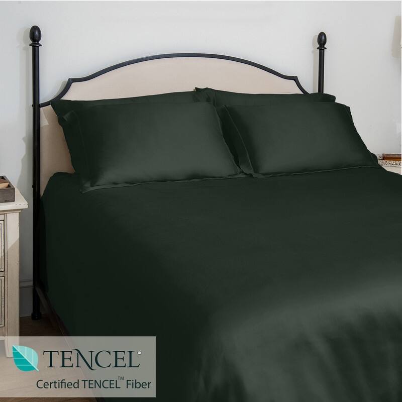 Delara 100% Eucalyptus Lyocell Tencel Fitted Sheet & Pillowcases, Naturally Cooling, Moisture-Wicking, Smooth & Breathable