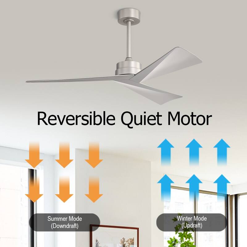 WINGBO 52" 3 ABS Blades DC Motor Ceiling Fan with Remote Control