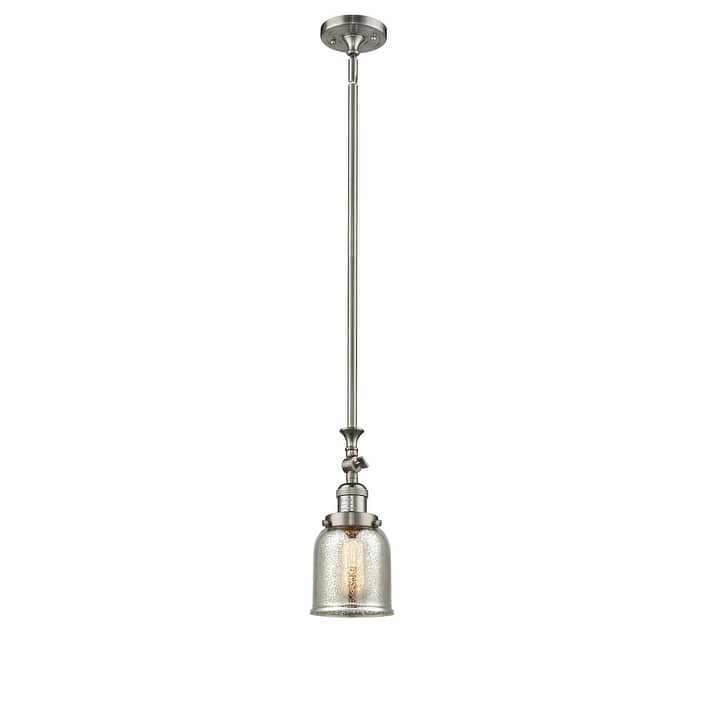 Innovations Lighting Small Bell 5" Wide Adjustable Mini Pendant - Polished Chrome / Seedy