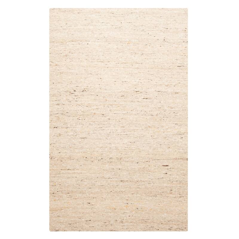 ECARPETGALLERY Braid weave Sienna Beige, Cream Wool Rug - 5'0 x 7'10