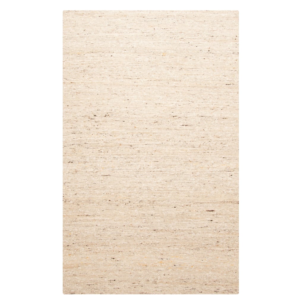 ECARPETGALLERY Braid weave Sienna Beige, Cream Wool Rug - 5'0 x 7'10
