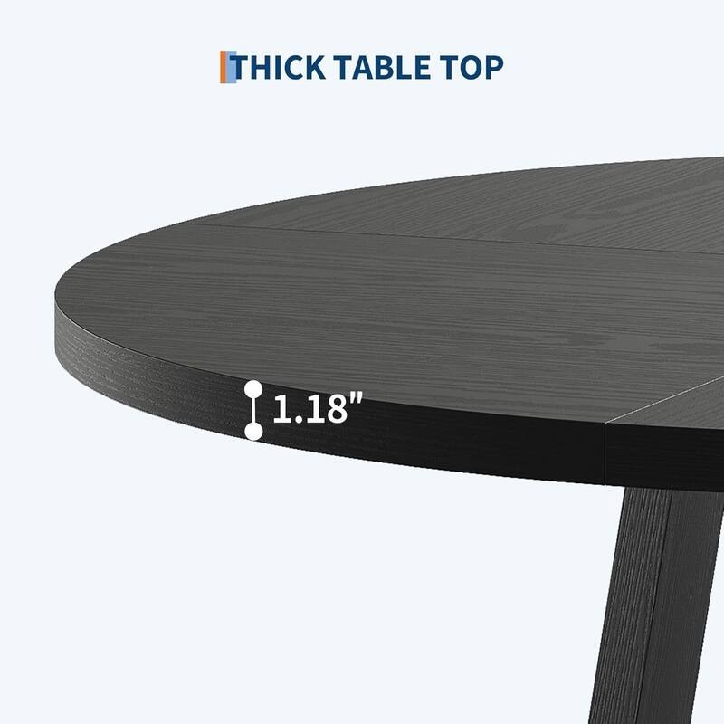 47 Inch Kitchen Round Dining Table for 4-6 for Kitchen, Apartment (Table Only)