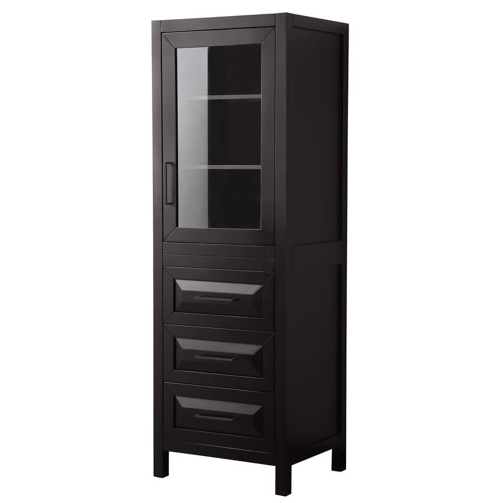 Daria Linen Tower with Cabinet Storage and 3 Drawers
