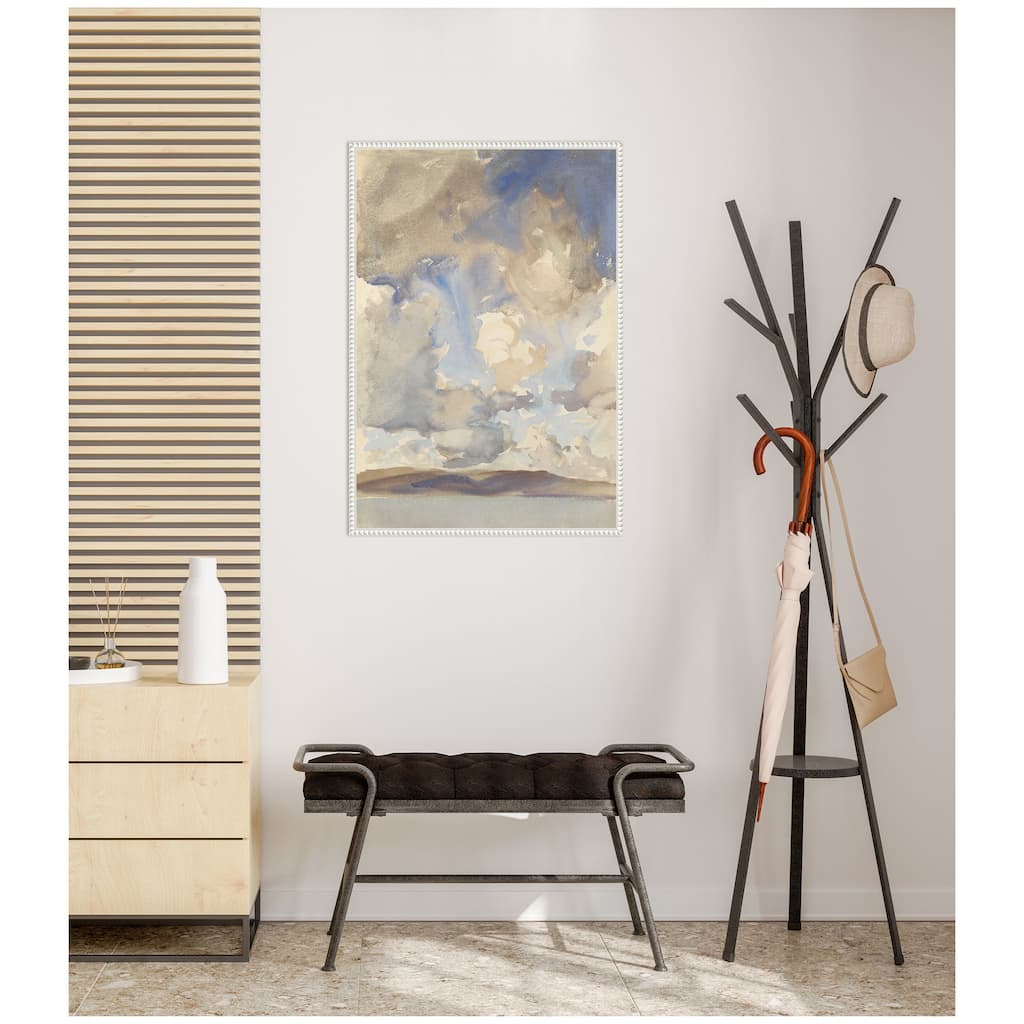 Kate and Laurel Clouds 1897 John Singer Sargent by Nostalgia Prints Framed Canvas Wall Art Print