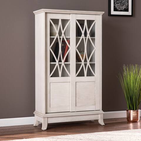 Porch & Den Beeson Traditional White Wood Cabinet