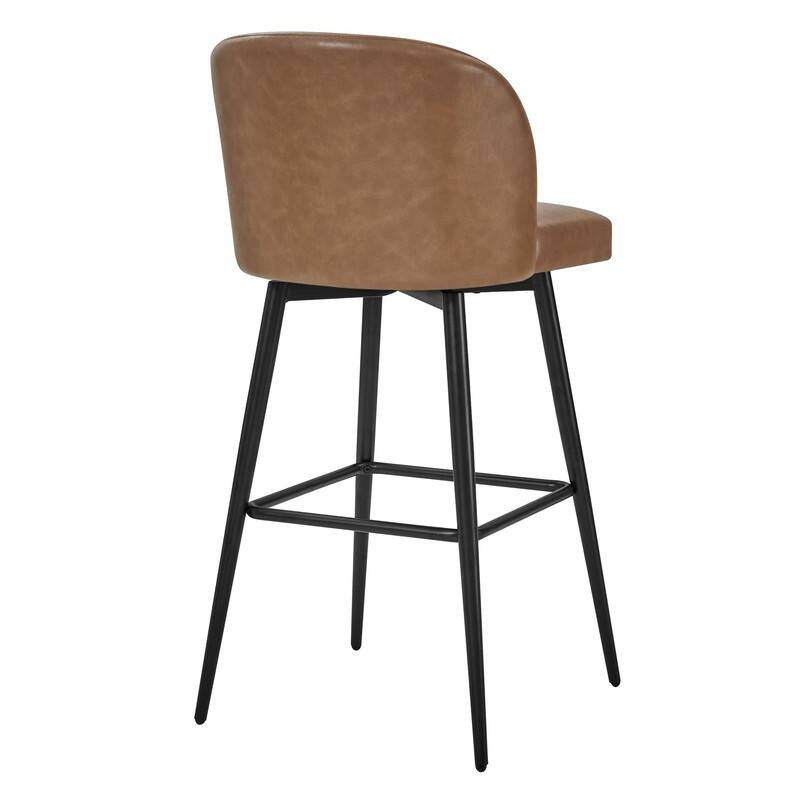Charlotte Counter Height Swivel Barstool with Metal Legs Set