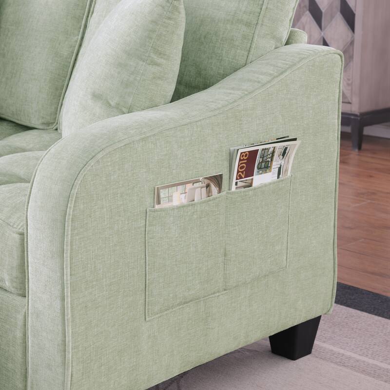 Sofa Comes with Two Small Throw Pillows, Suitable for Living Room and Bedroom