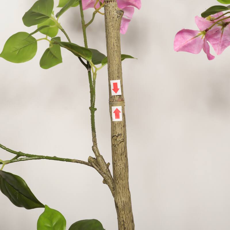 6FT Artificial Bougainvillea Tree, Realistic Fake Flowering Tree for Indoor Home Office Decor, Potted Faux Plant, 1pc/set