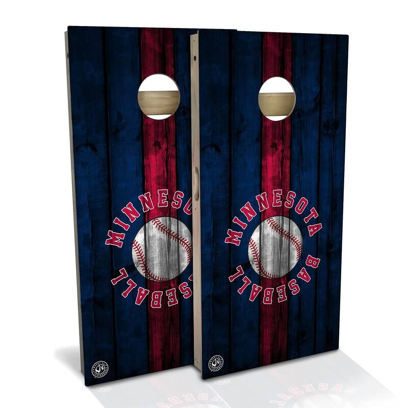 Minnesota Baseball Outdoor Cornhole Board Set - Backyard 2x4 - NO Accessories