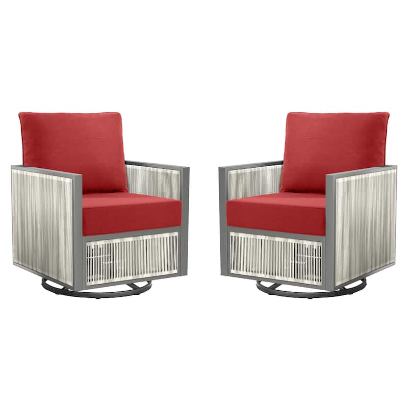 2 Pairs 6 Inch Seat & Back Cushion - Red - 6 Inch