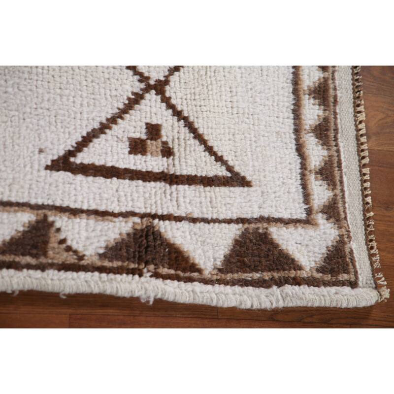 Plush Turkish Anatolian Runner Rug Hand-knotted Oriental Wool Carpet - 3'1"x 10'1"