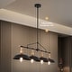 preview thumbnail 21 of 21, 4/5-Light Industrial Linear Bowl-shaped Chandelier Lighting over Kitchen Table