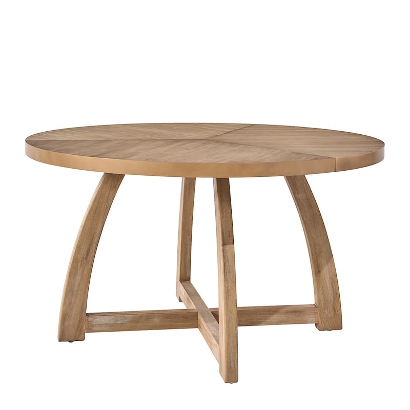 Bryan Mid-century Modern 54" Solid Wood Round Dining Table by HULALA HOME