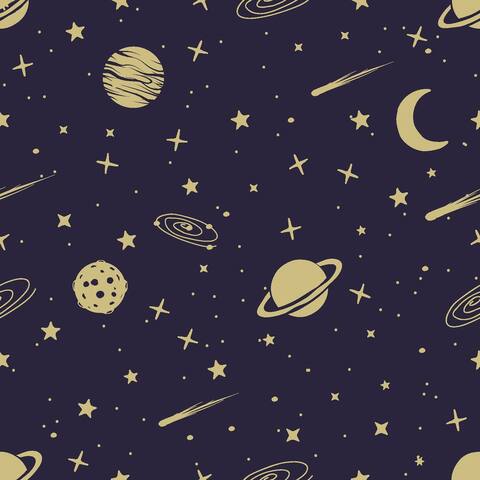 Astronomic Space Planets Removable Wallpaper - 24'' inch x 10'ft