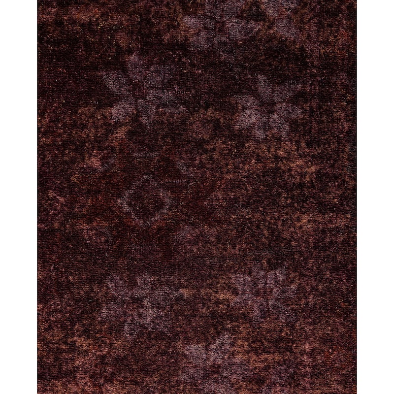 Overdyed One-of-a-Kind Hand-Knotted Area Rug - Purple - 5' 3" x 7' 7"