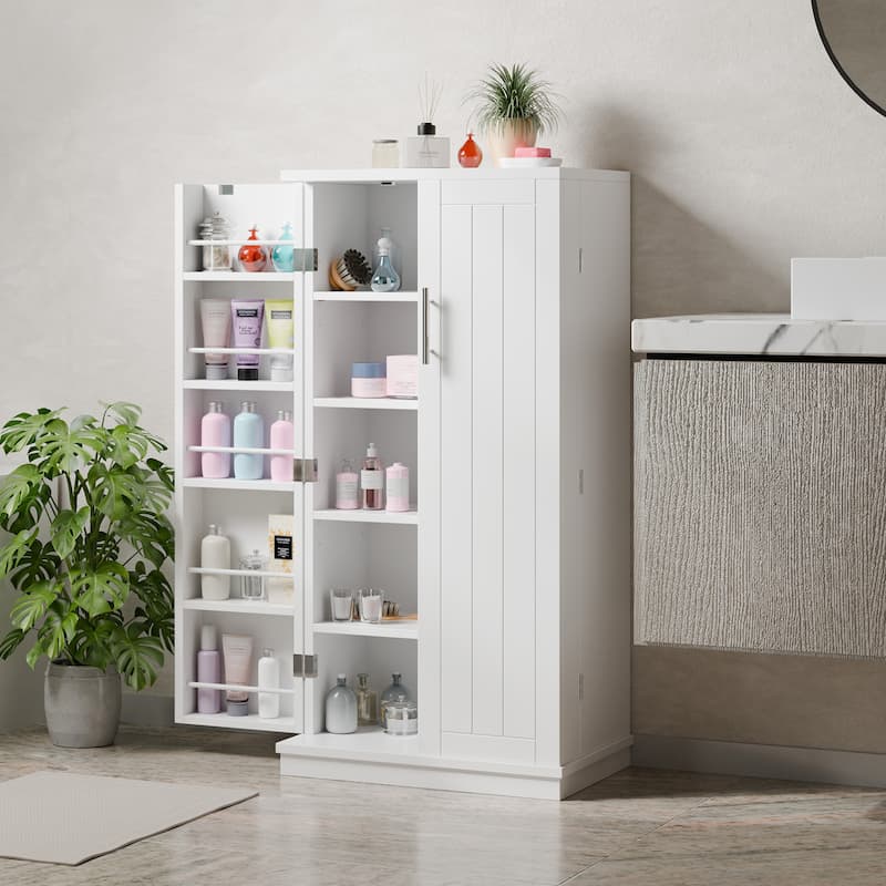 Futzca 47in Pantry Cabinet, Wooden Kitchen Storage Cabinets