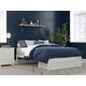 preview thumbnail 55 of 74, Colorado Platform Bed with Foot Drawer White - Full