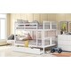 preview thumbnail 3 of 32, Elegant Full over Full Wood Bunk Kids Bed with Drawers,Ladder
