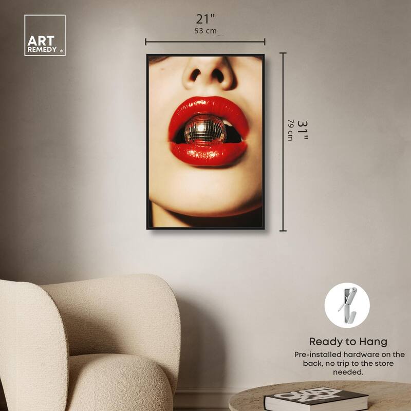 Disco Lips Canvas by Art Remedy