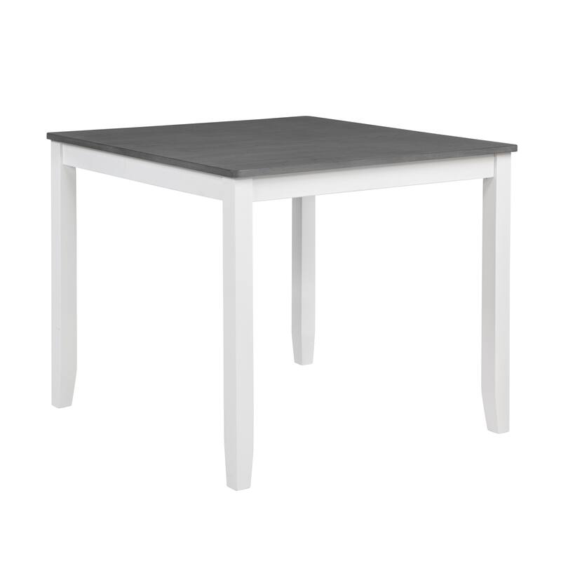 5-Piece Wooden Dining Table Set, Kitchen Table Chairs Set with Square Table, 4 X-Shaped Backrest Upholstered Chair