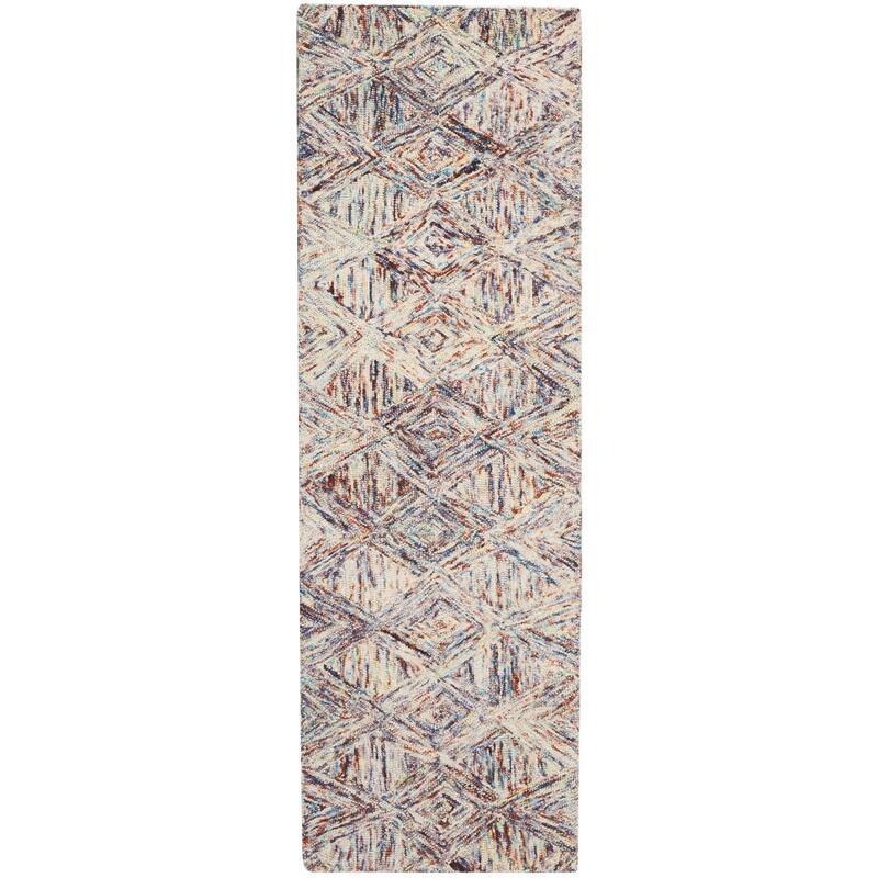 Nourison Linked Geometric Diamond Area Rug.