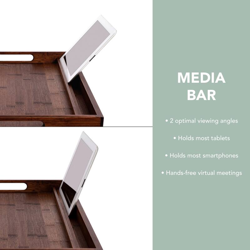 Rossie Home Large Media Bed Tray with tablet and phone holder