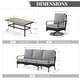 preview thumbnail 42 of 133, MAISON ARTS 4 Pieces Rattan Wicker Patio Furniture Set with Swivel Chairs and Coffee Table for Outdoor Spaces