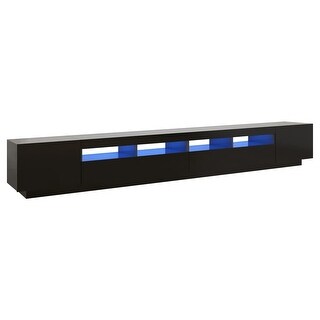 vidaXL TV Stand with LED Lights Black 118.1
