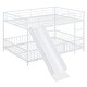 preview thumbnail 8 of 18, Full over Full Size Metal Bunk Bed with Slide and Guardrails,Versatile Design for Safety and Playful Functionality