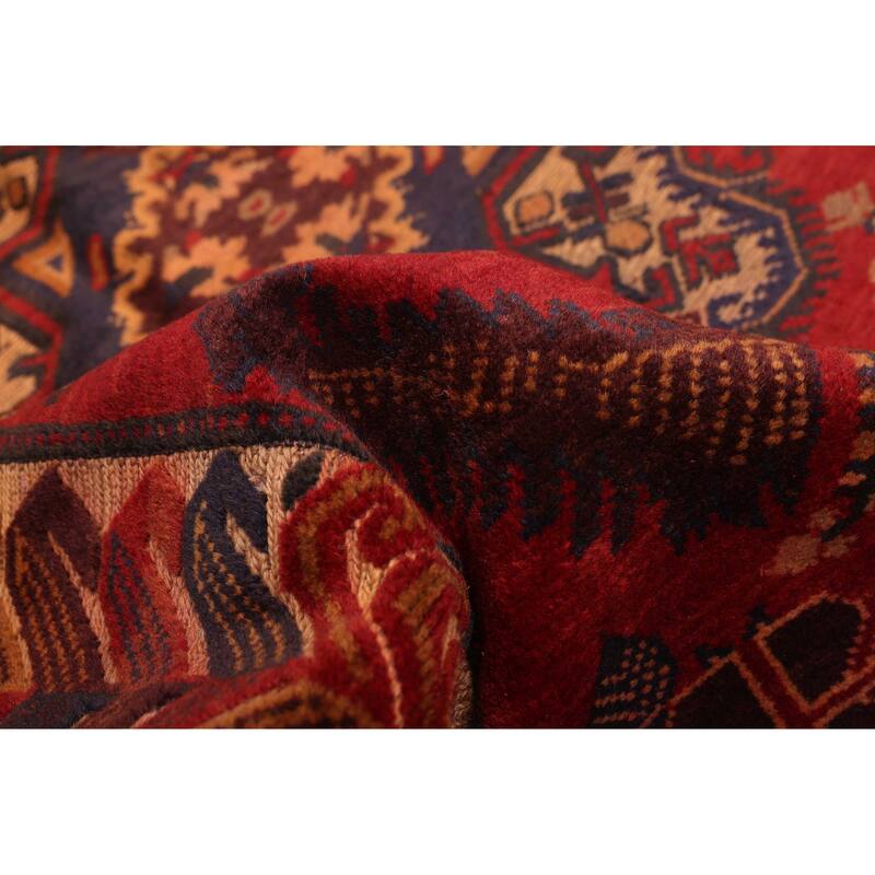 ECARPETGALLERY Hand-knotted Teimani Red Wool Rug - 3'7 x 6'4