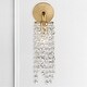 preview thumbnail 6 of 4, Gabrielle 1 Light Antique Gold Wall Mount - 4'' W x 19'' H x 5.51'' D