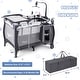 preview thumbnail 13 of 22, 3-in-1 Baby Playard with Bassinet, Changing Table Music Toy Included Carry Bag for Newborn to Toddler