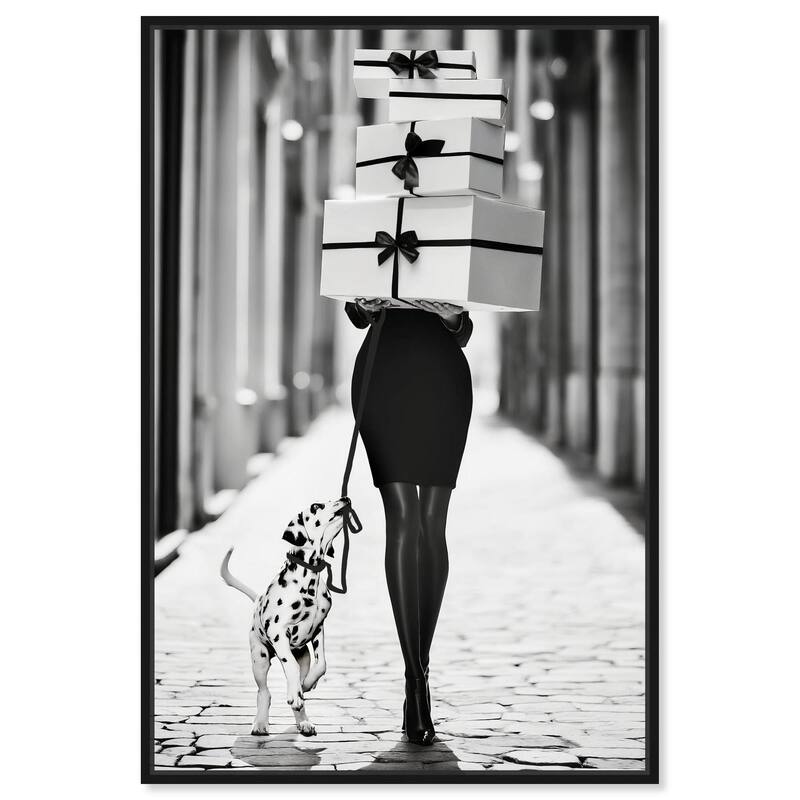 City Dalmatian Canvas by Art Remedy - Black - 30" x 45"