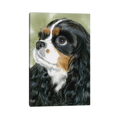 iCanvas "Fit for a King - Cavalier King Charles Spaniel Tri-Color" by Judith Stein Canvas Print
