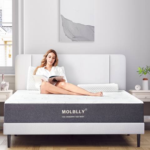 Molblly 12-Inch Plush Memory Foam Mattress - Breathable Comfort Bed