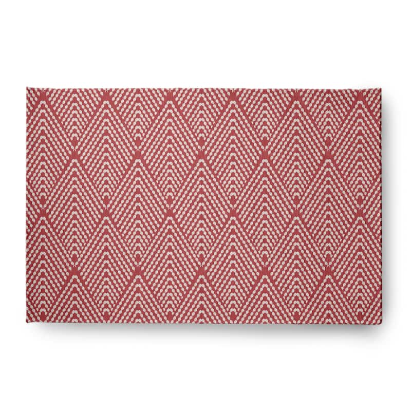 Lifeflor Diamond Spring Chenille Rug - 4' x 6' - Ligonberry Red