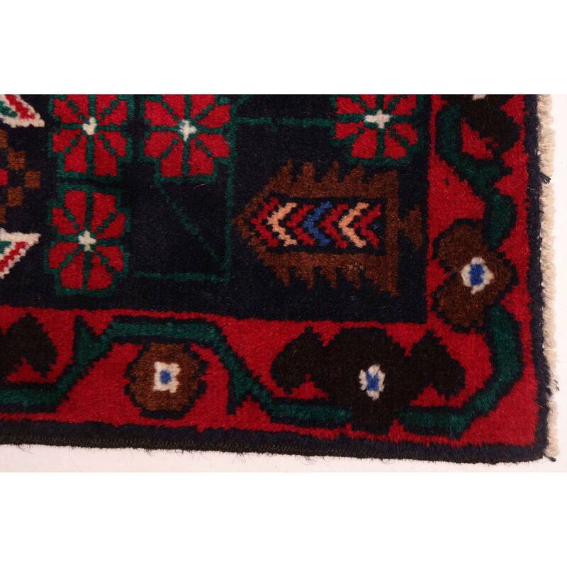 ECARPETGALLERY Hand-knotted Teimani Dark Navy Wool Rug - 3'7 x 6'5