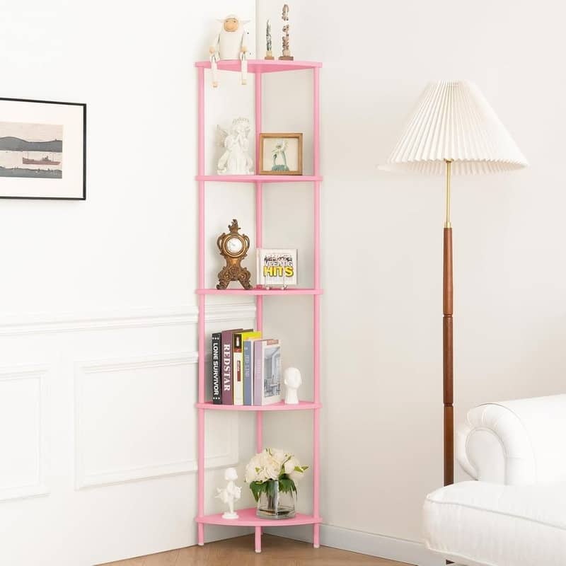 Corner Shelf Stand - Pink