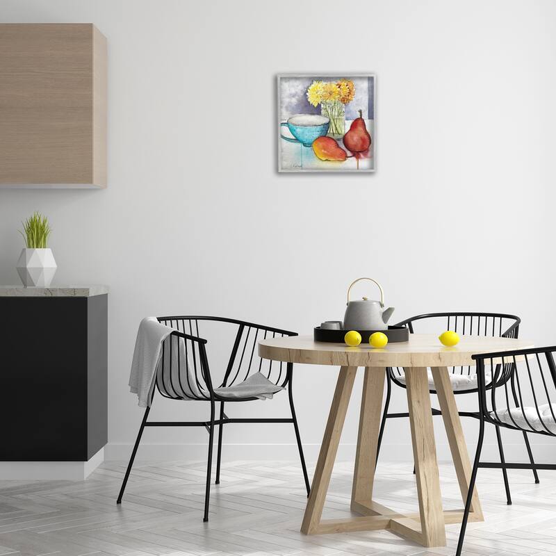 Stupell Modern Kitchen Teacup & Fruit Framed Giclee Art Design By Stephanie Fielden